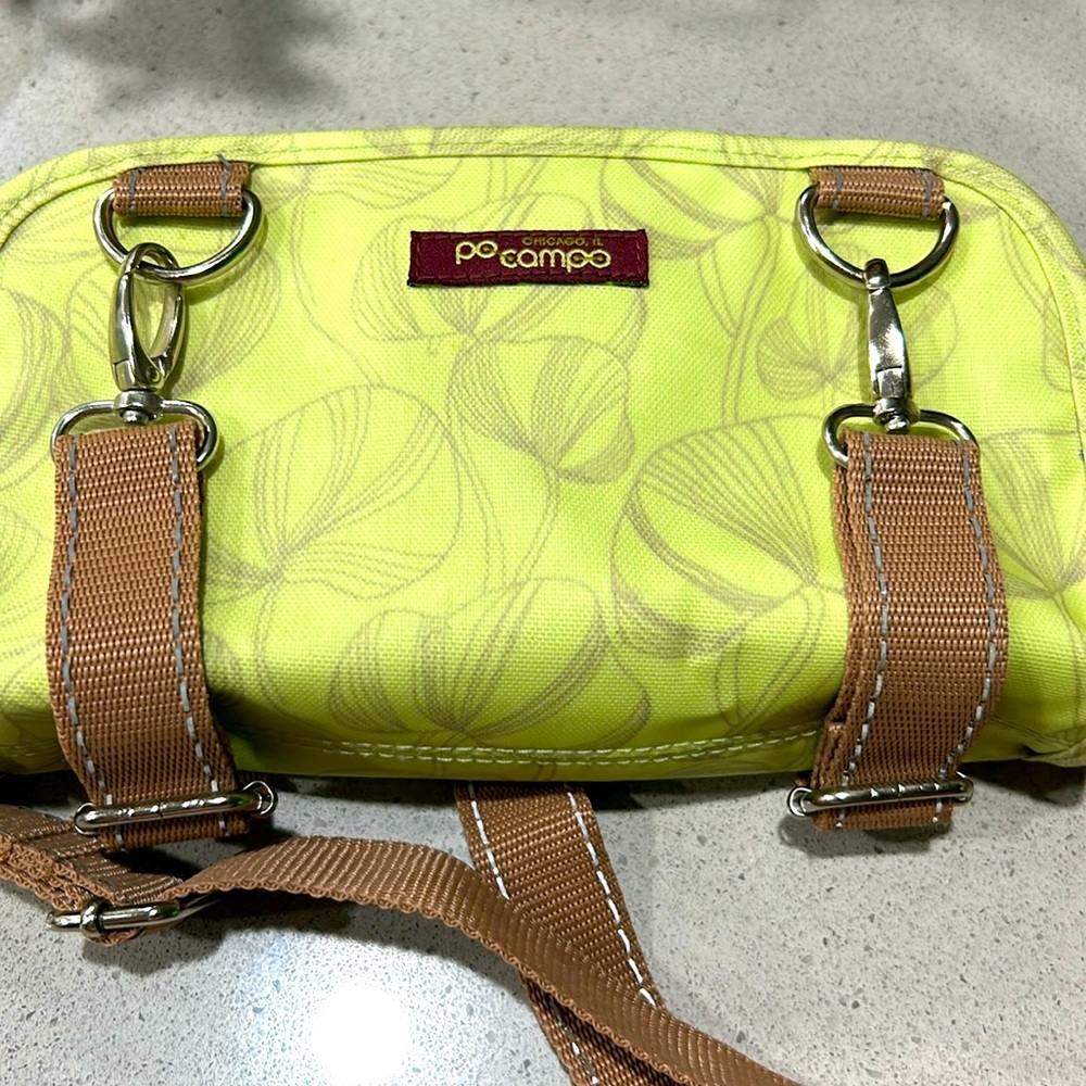 A po campo bicycle and crossbody bag.